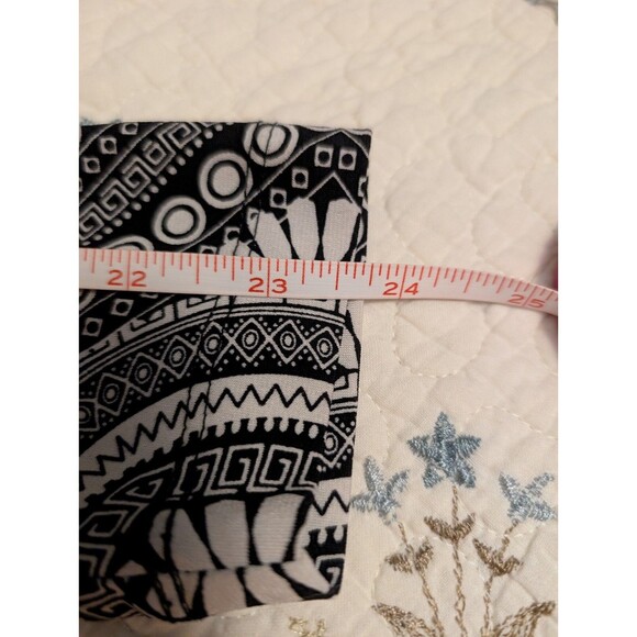 Maggie London Long Sleeve Black And White Round Neck Sheath Dress Size 8 - Picture 9 of 14